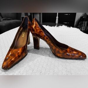 Amalfi by Rangoni tortoiseshell glossy heels Cushioned insoles. Copper brown 6.5